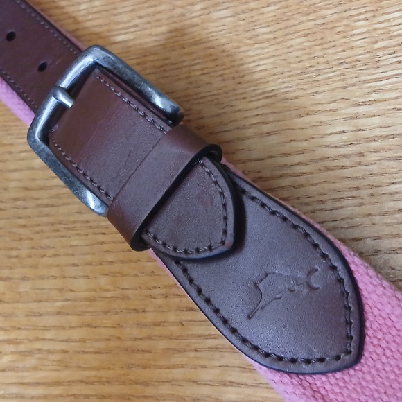 Tommy Bahama L  Pink Cotton And Leather Belt Unisex main image 8